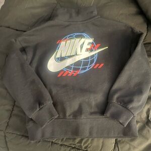 Nike Black Sweatshirt with Globe Graphic